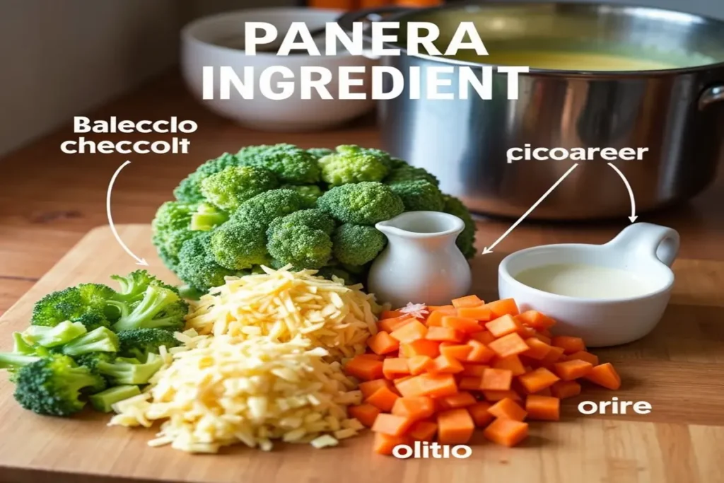 What is in Panera broccoli cheddar soup?